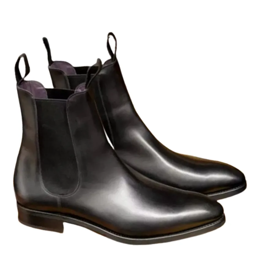 Funki Buys | Boots | Men's Genuine Leather Chelsea Boots