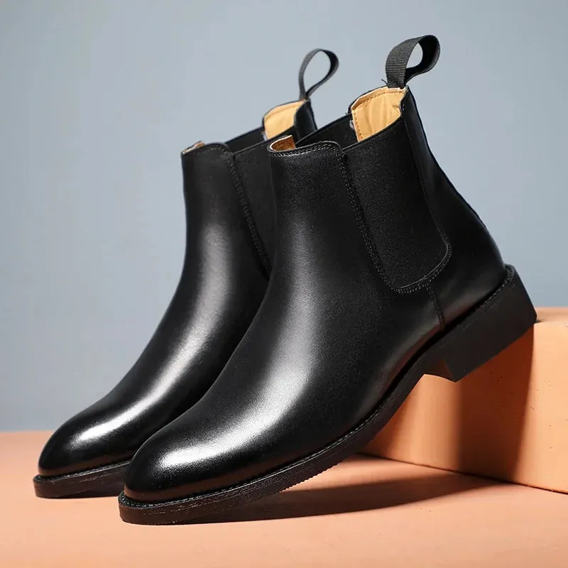 Funki Buys | Boots | Men's Genuine Leather Chelsea Boots