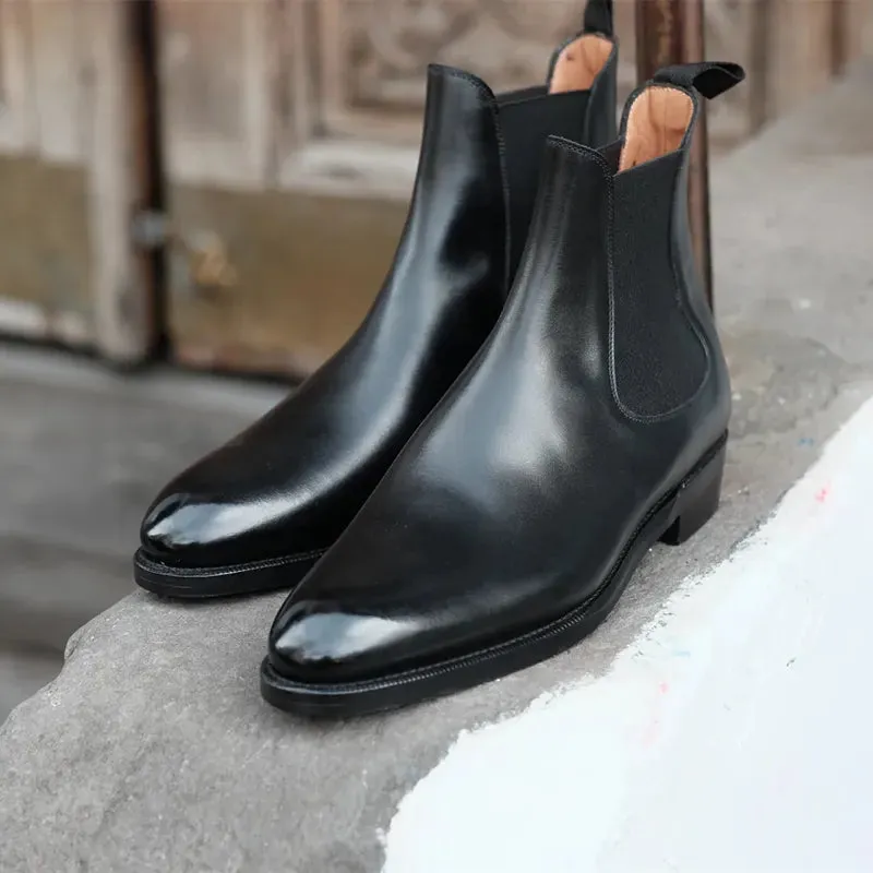 Funki Buys | Boots | Men's Genuine Leather Chelsea Boots