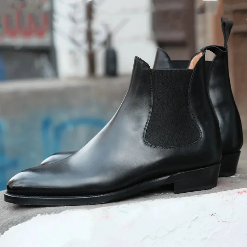 Funki Buys | Boots | Men's Genuine Leather Chelsea Boots