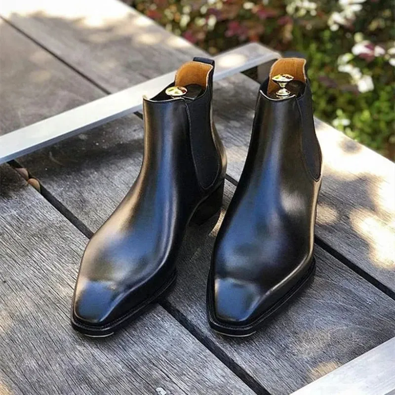 Funki Buys | Boots | Men's Genuine Leather Chelsea Boots