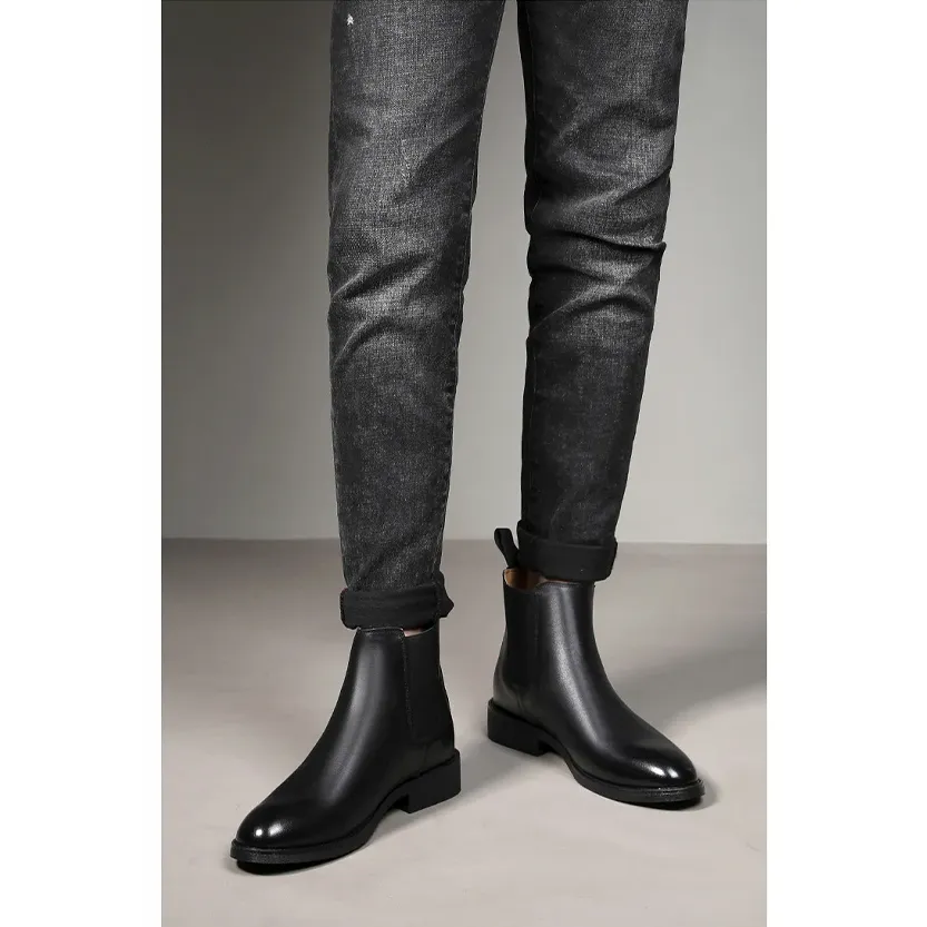 Funki Buys | Boots | Men's Genuine Leather Chelsea Boots