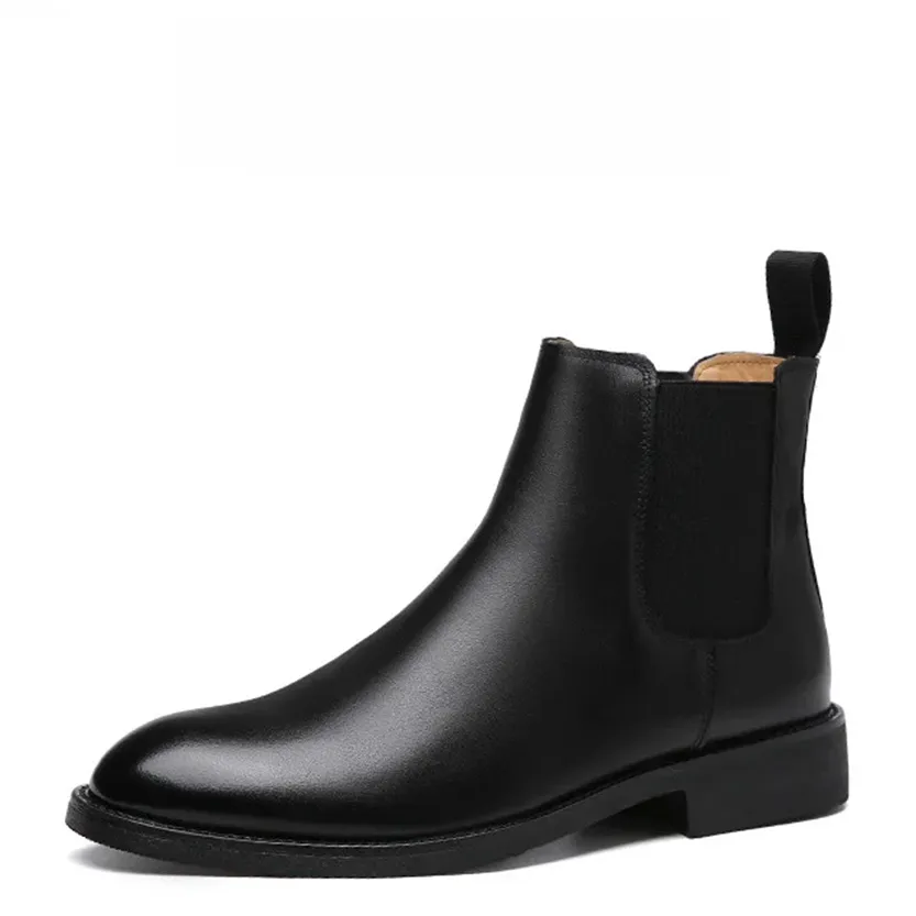 Funki Buys | Boots | Men's Genuine Leather Chelsea Boots