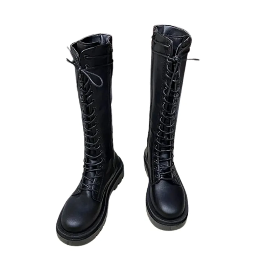 Funki Buys | Boots | Women's Gothic Lace Up High Top Boots