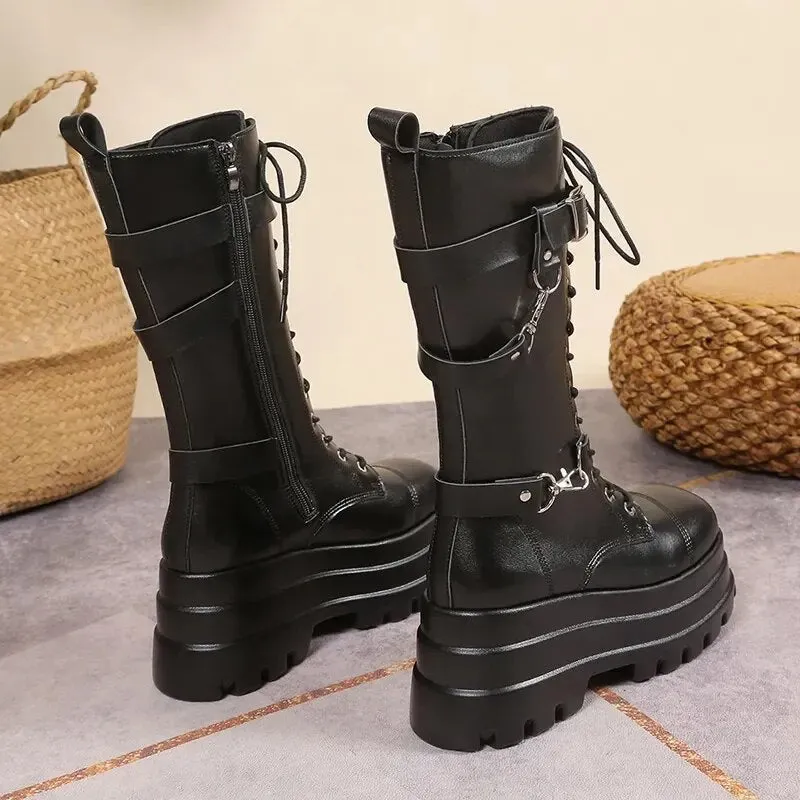 Funki Buys | Boots | Women's Gothic Punk Retro Biker Boots