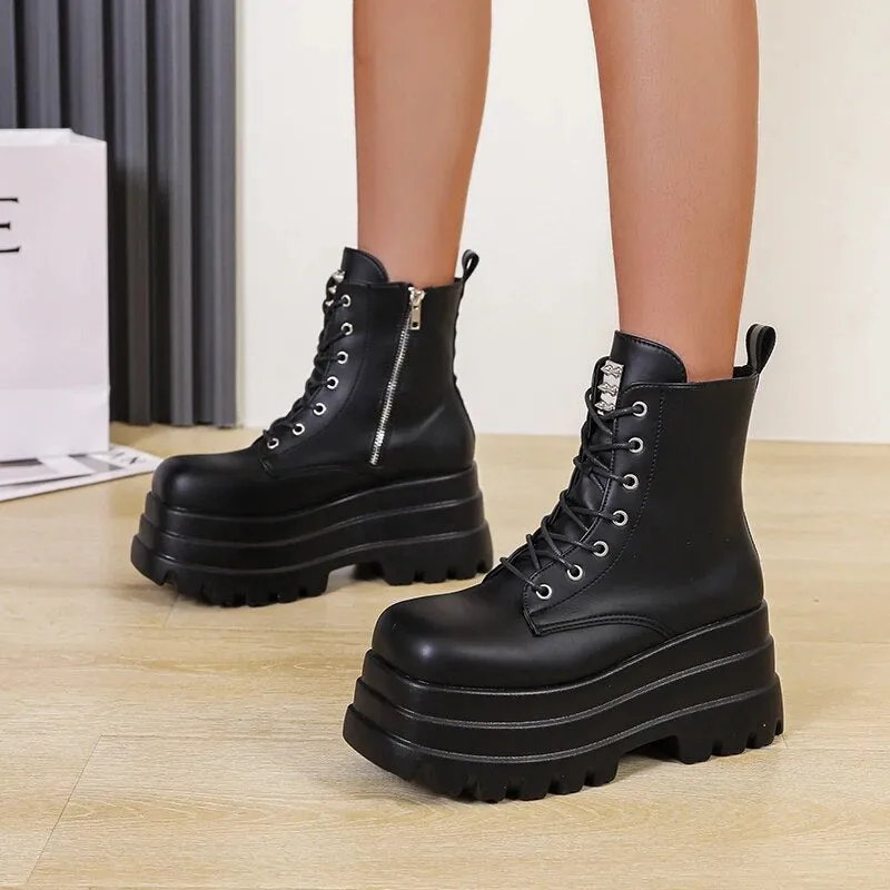 Funki Buys | Boots | Women's Gothic Punk Retro Biker Boots