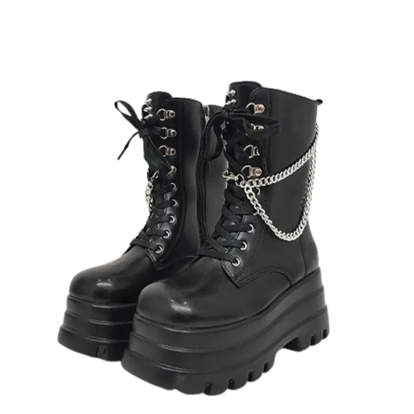 Funki Buys | Boots | Women's Gothic Punk Retro Biker Boots