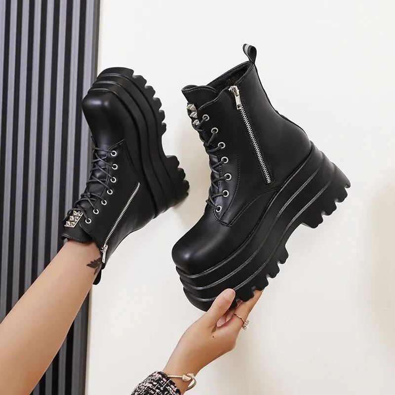 Funki Buys | Boots | Women's Gothic Punk Retro Biker Boots