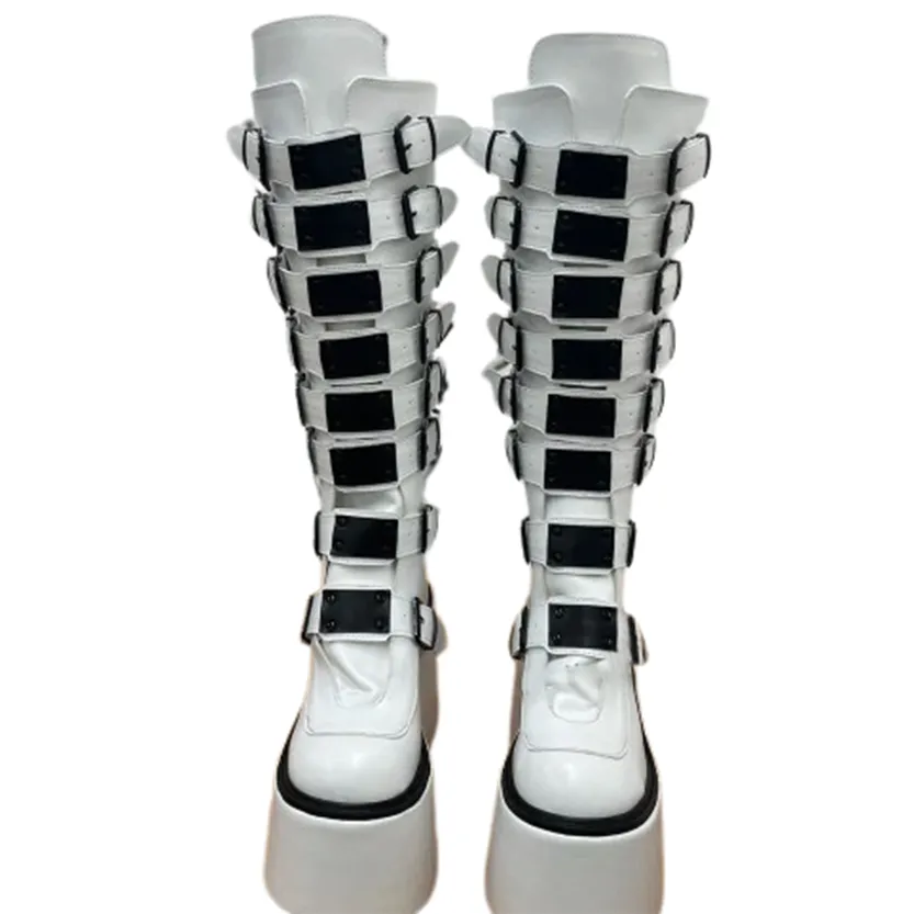 Funki Buys | Boots | Women's Metal Buckle Platform Y2K Wedge