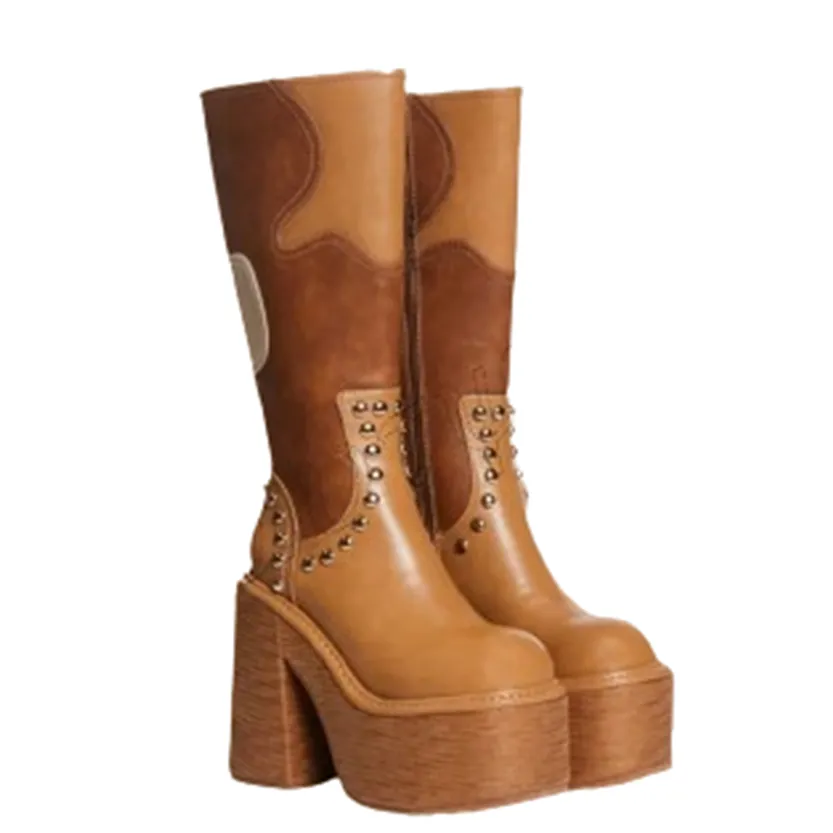 Funki Buys | Boots | Women's Red Buckle Strap Platform Boots