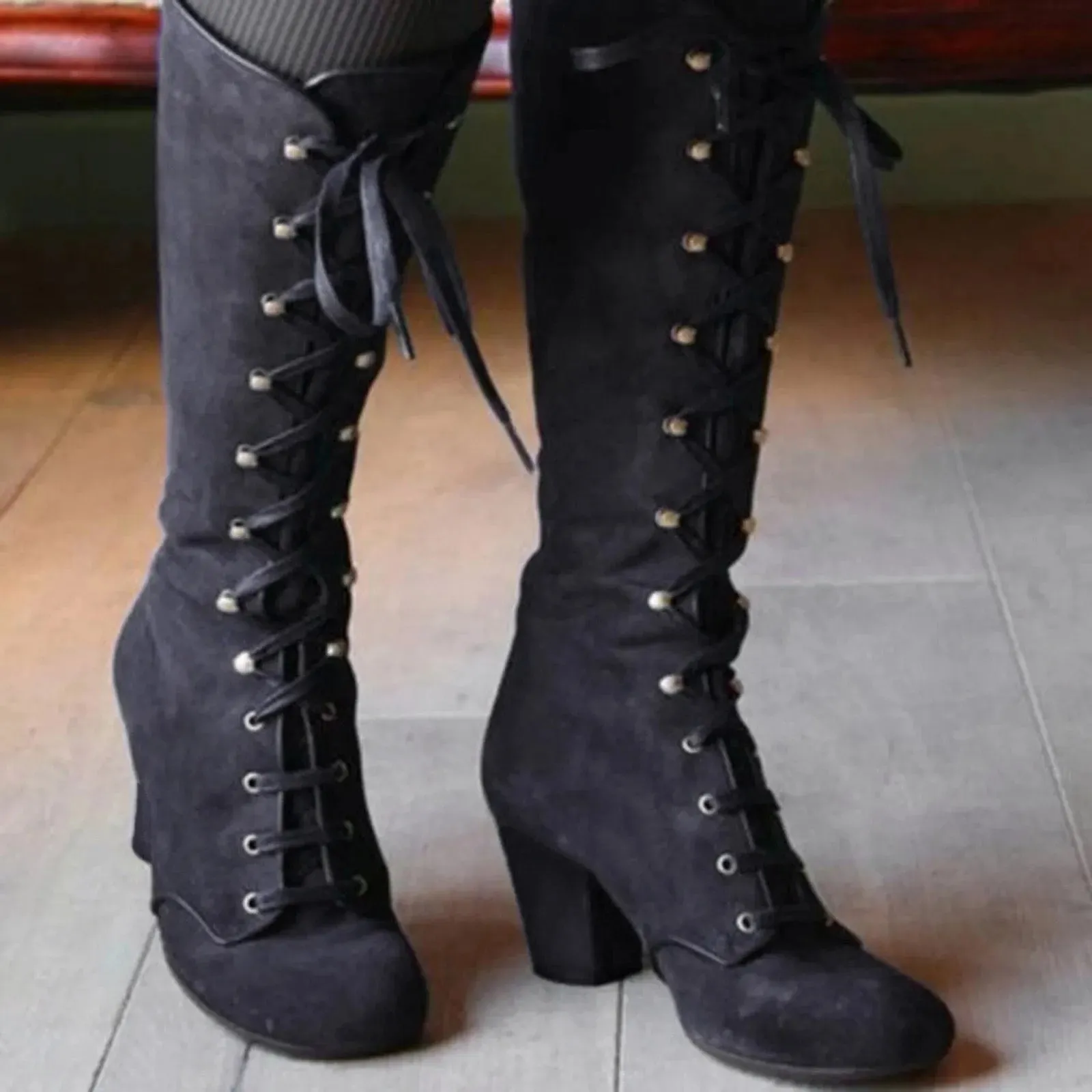 Funki Buys | Boots | Women's Steampunk Lace Up Granny Boots