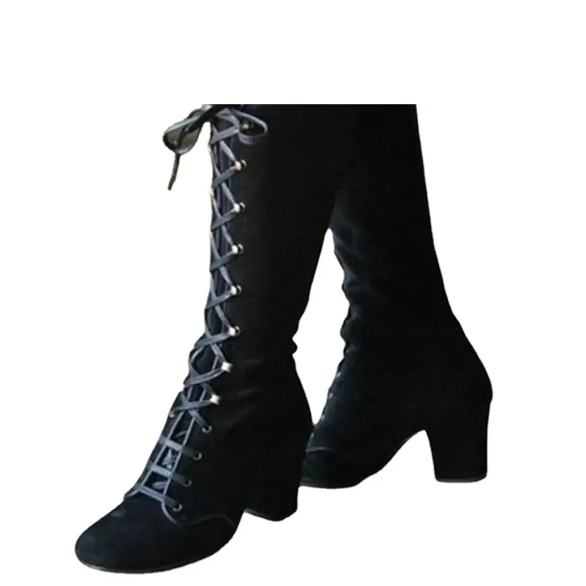 Funki Buys | Boots | Women's Steampunk Lace Up Granny Boots