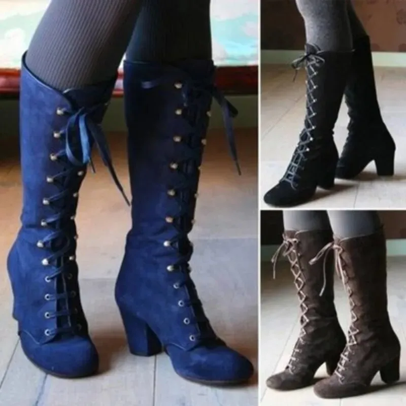 Funki Buys | Boots | Women's Steampunk Lace Up Granny Boots