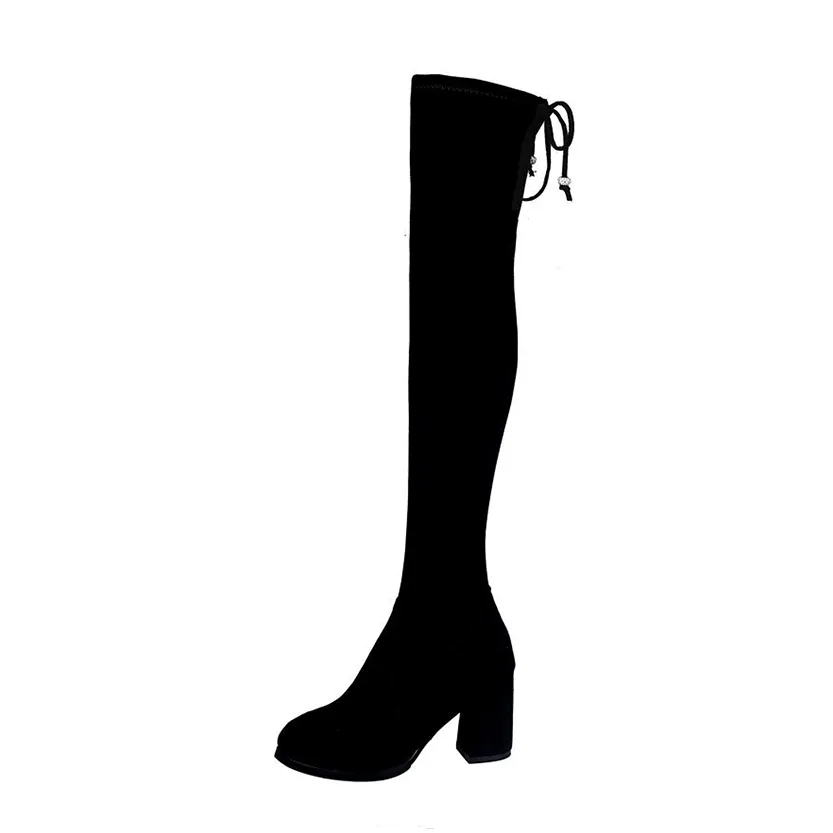 Funki Buys | Boots | Women's Thigh High Block Heel Boots 4|6|8