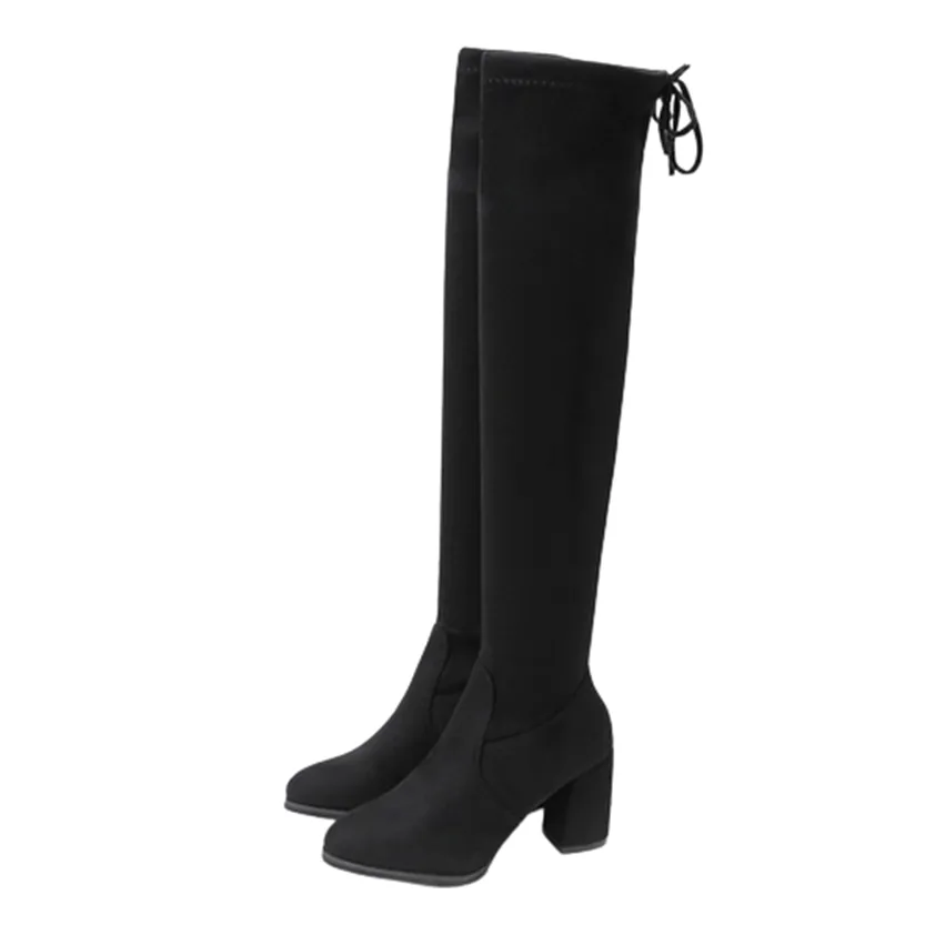 Funki Buys | Boots | Women's Thigh High Block Heel Boots 4|6|8