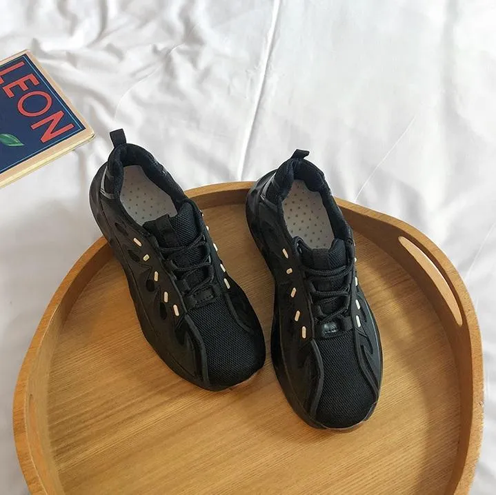 Futuristic Aesthetic Platform Breathable Sporty Sneakers