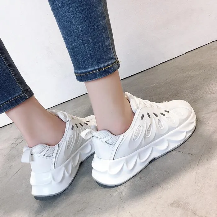 Futuristic Aesthetic Platform Breathable Sporty Sneakers