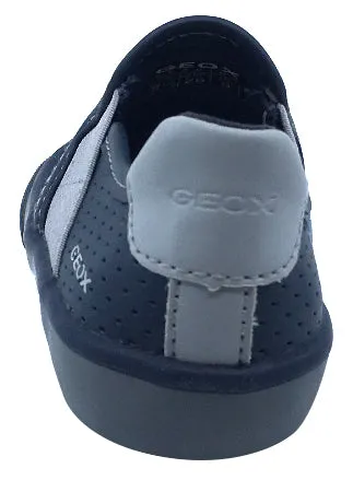 GEOX Boy's Kilwi Slip-On Sneaker Tennis Shoes, Navy/Grey