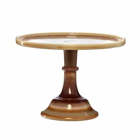 Glass Cake Plate - 12in Caramel