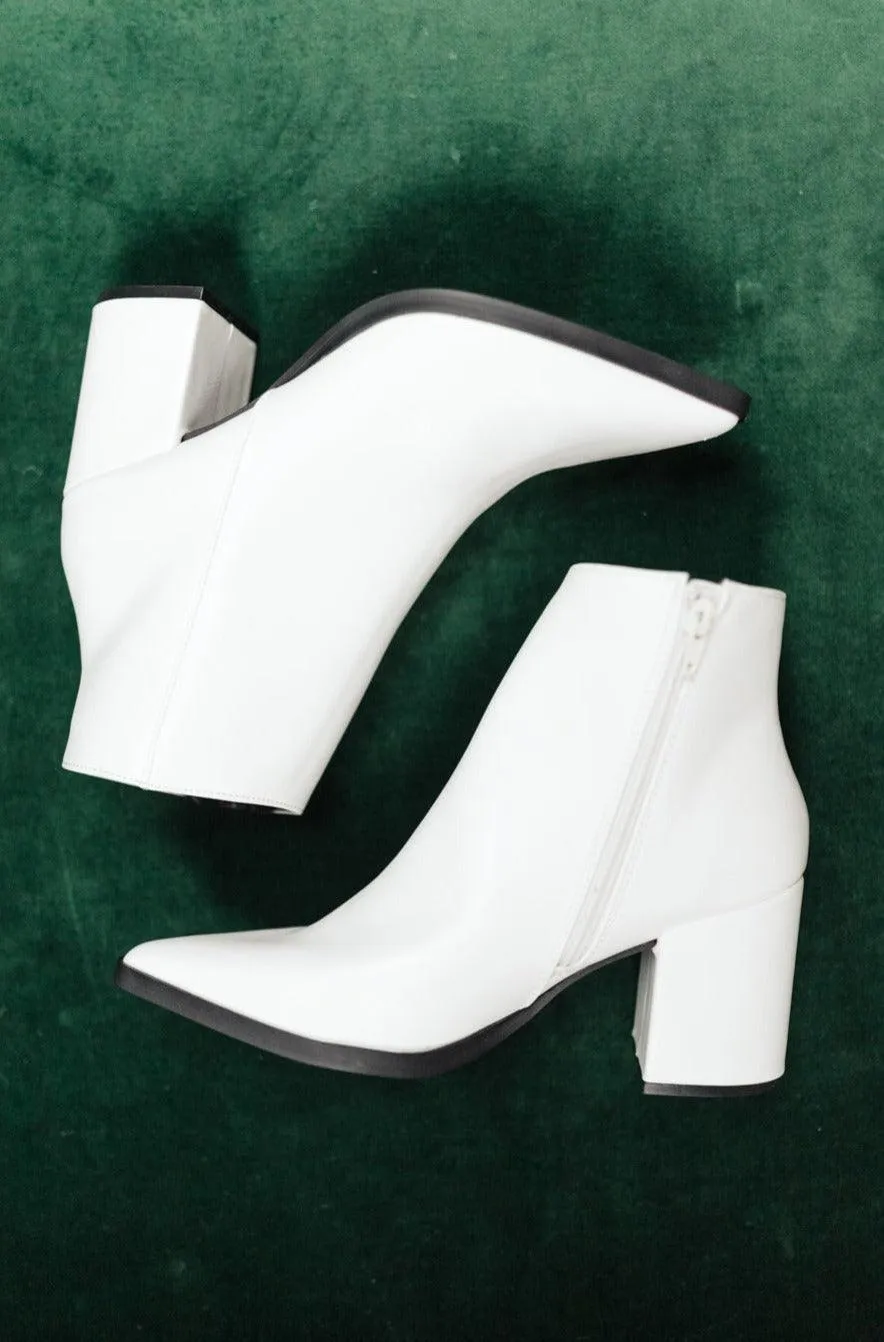 Hazel Blues® | Amari Ankle Boots in White