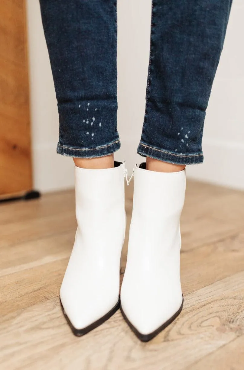 Hazel Blues® | Amari Ankle Boots in White