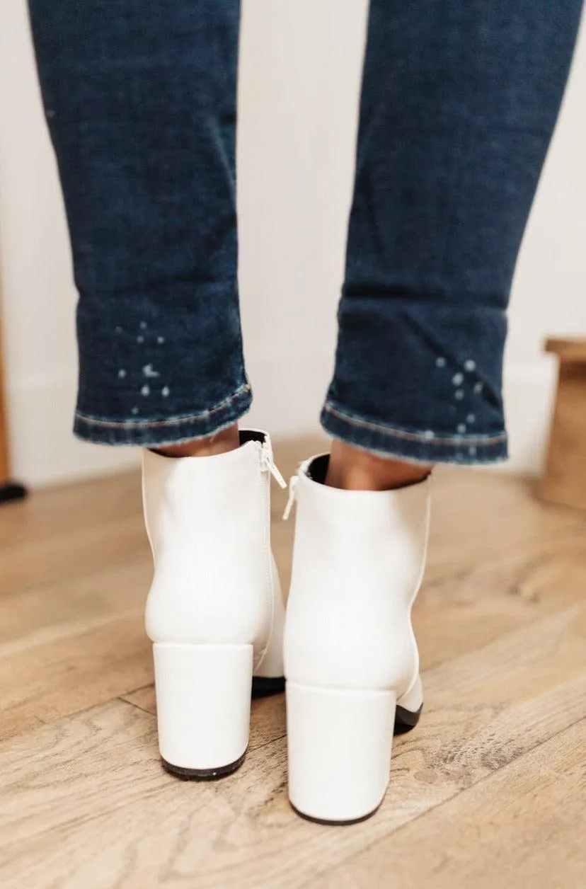 Hazel Blues® | Amari Ankle Boots in White