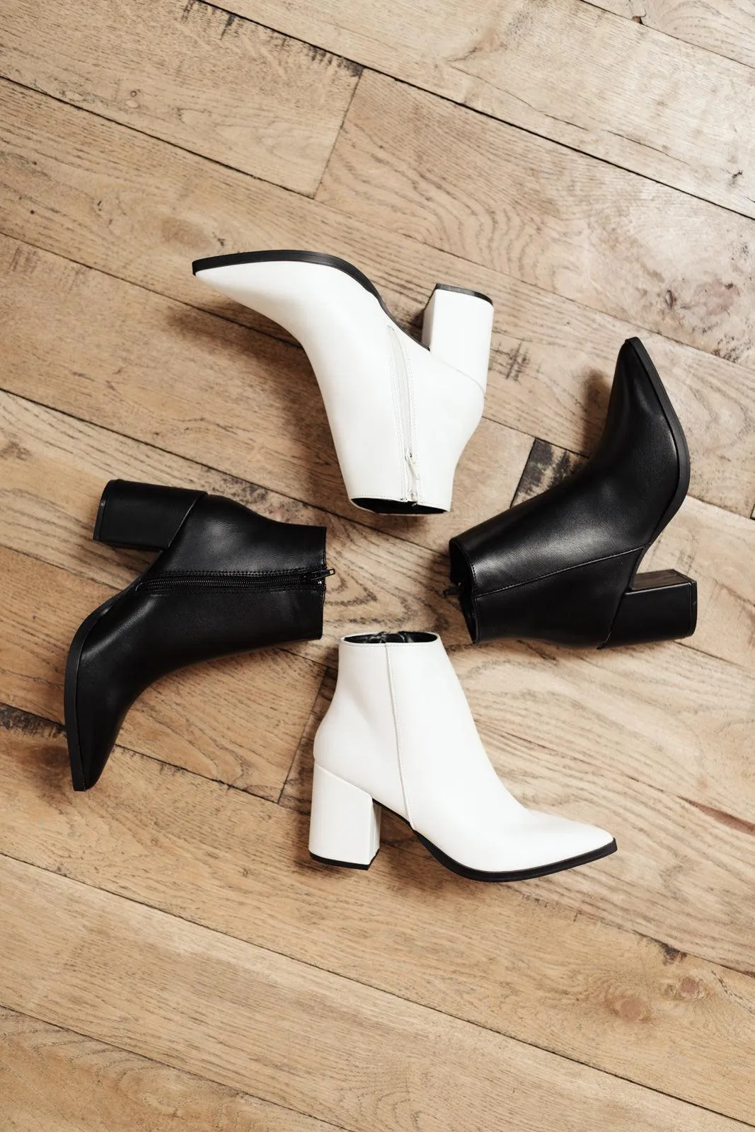 Hazel Blues® | Amari Ankle Boots in White