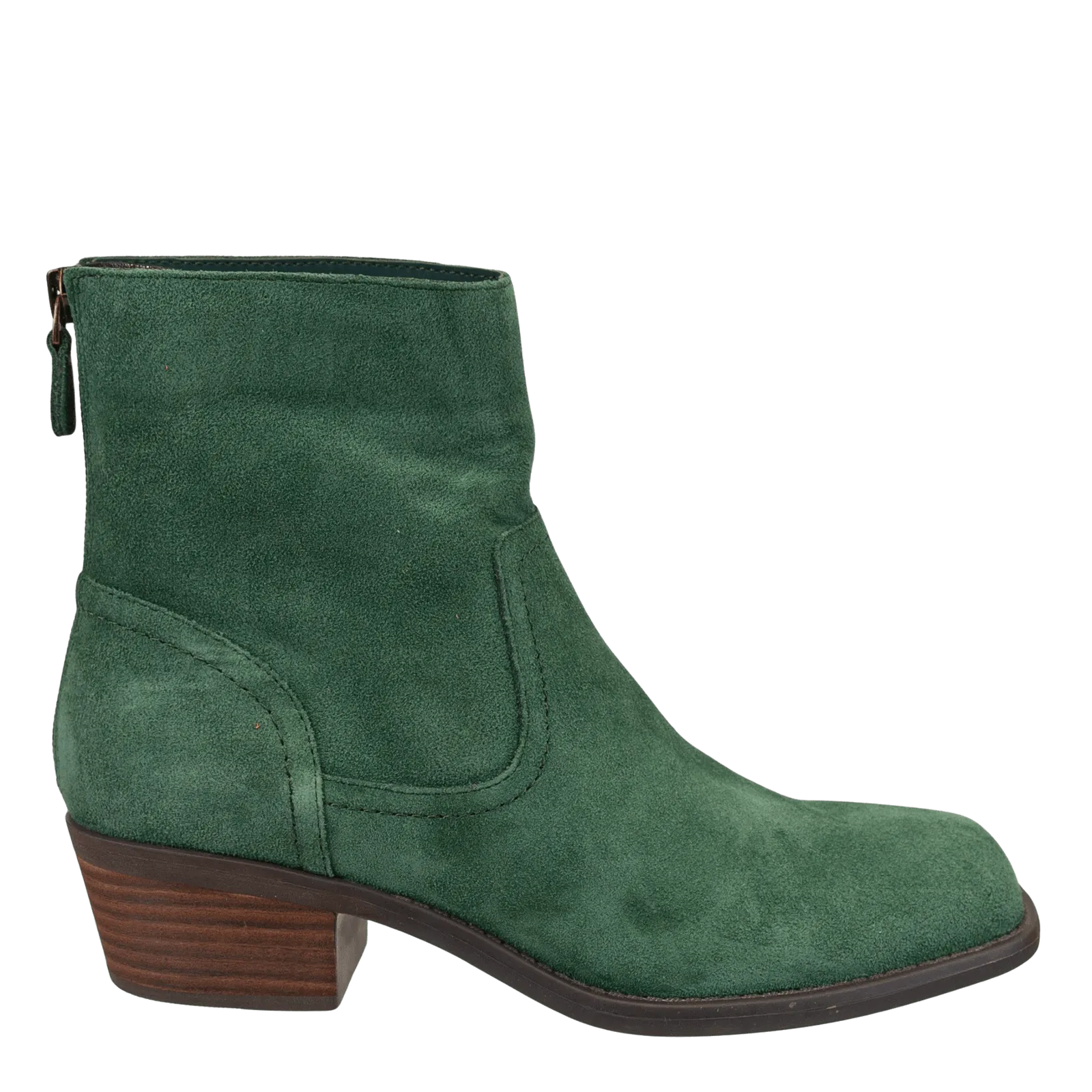 HOMESTEAD in DARK GREEN Heeled Ankle Boots