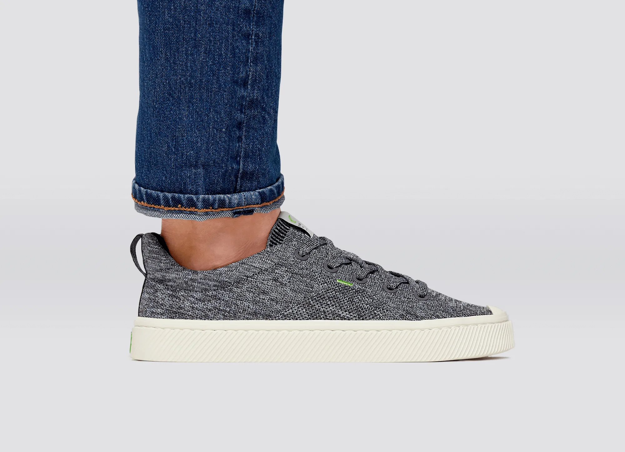 IBI Low Stone Grey Knit Sneaker Men