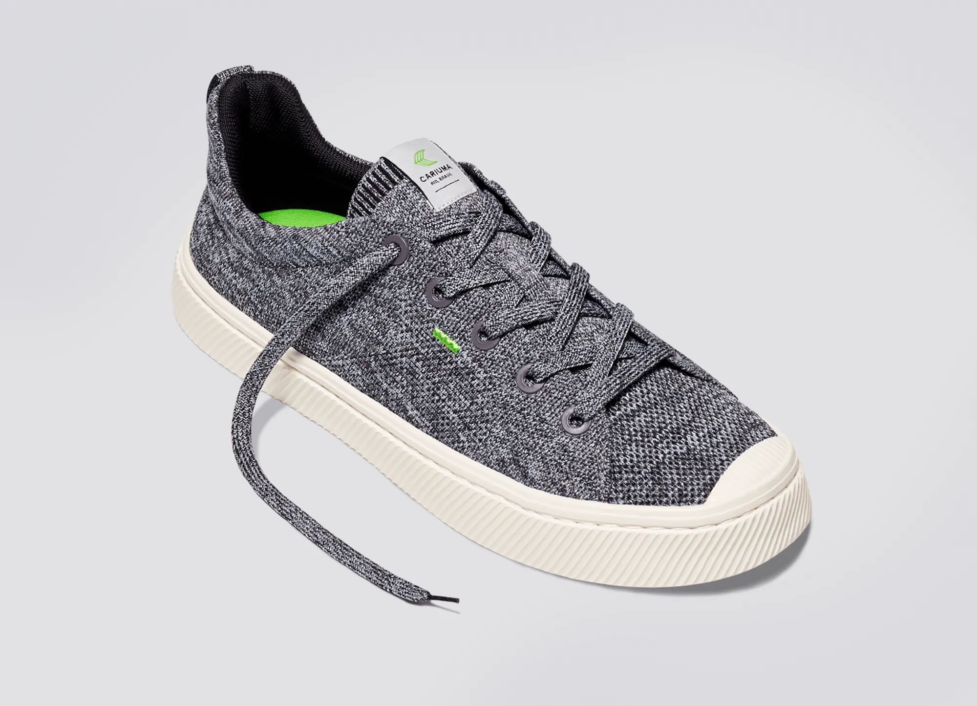 IBI Low Stone Grey Knit Sneaker Men