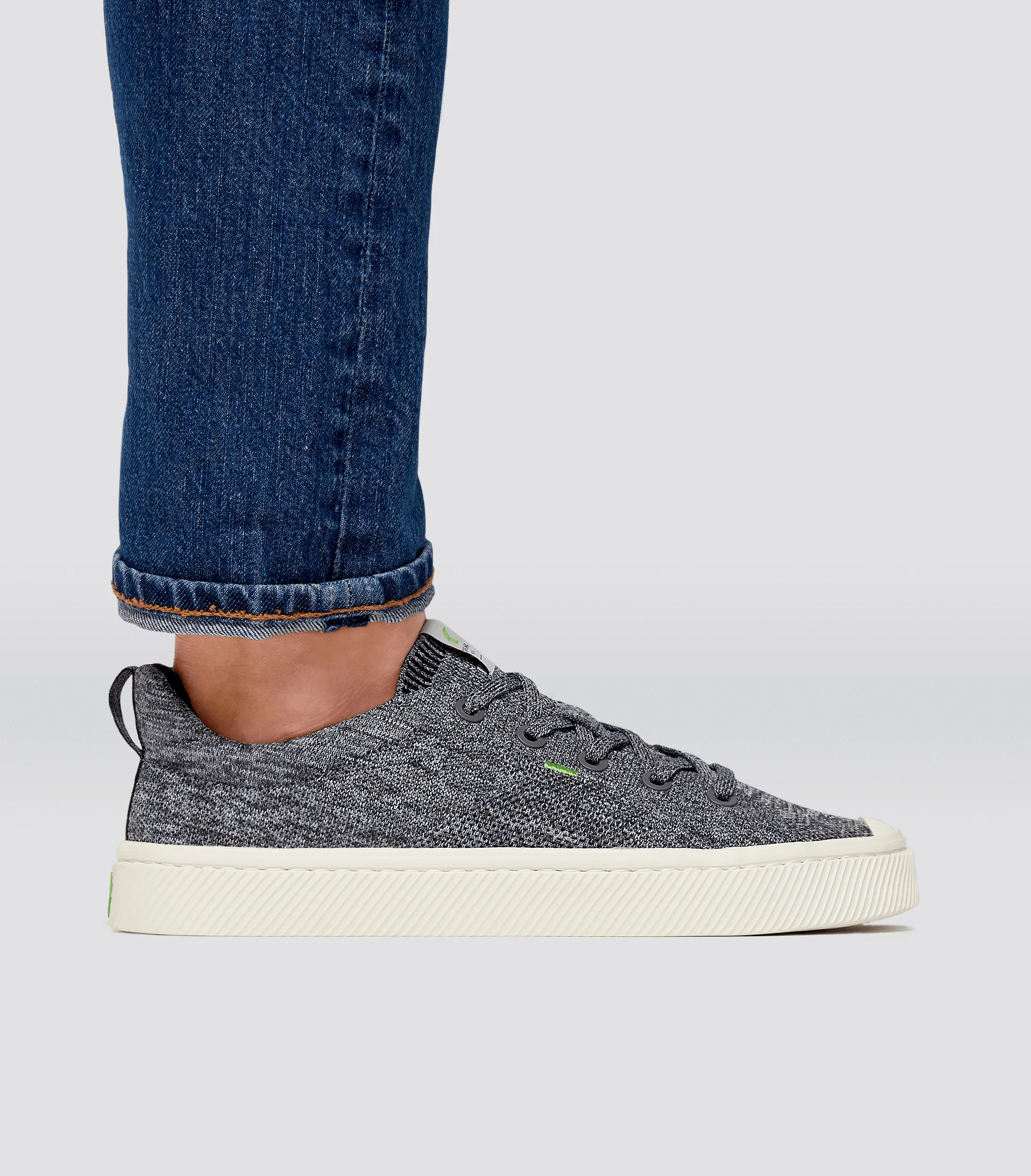 IBI Low Stone Grey Knit Sneaker Men