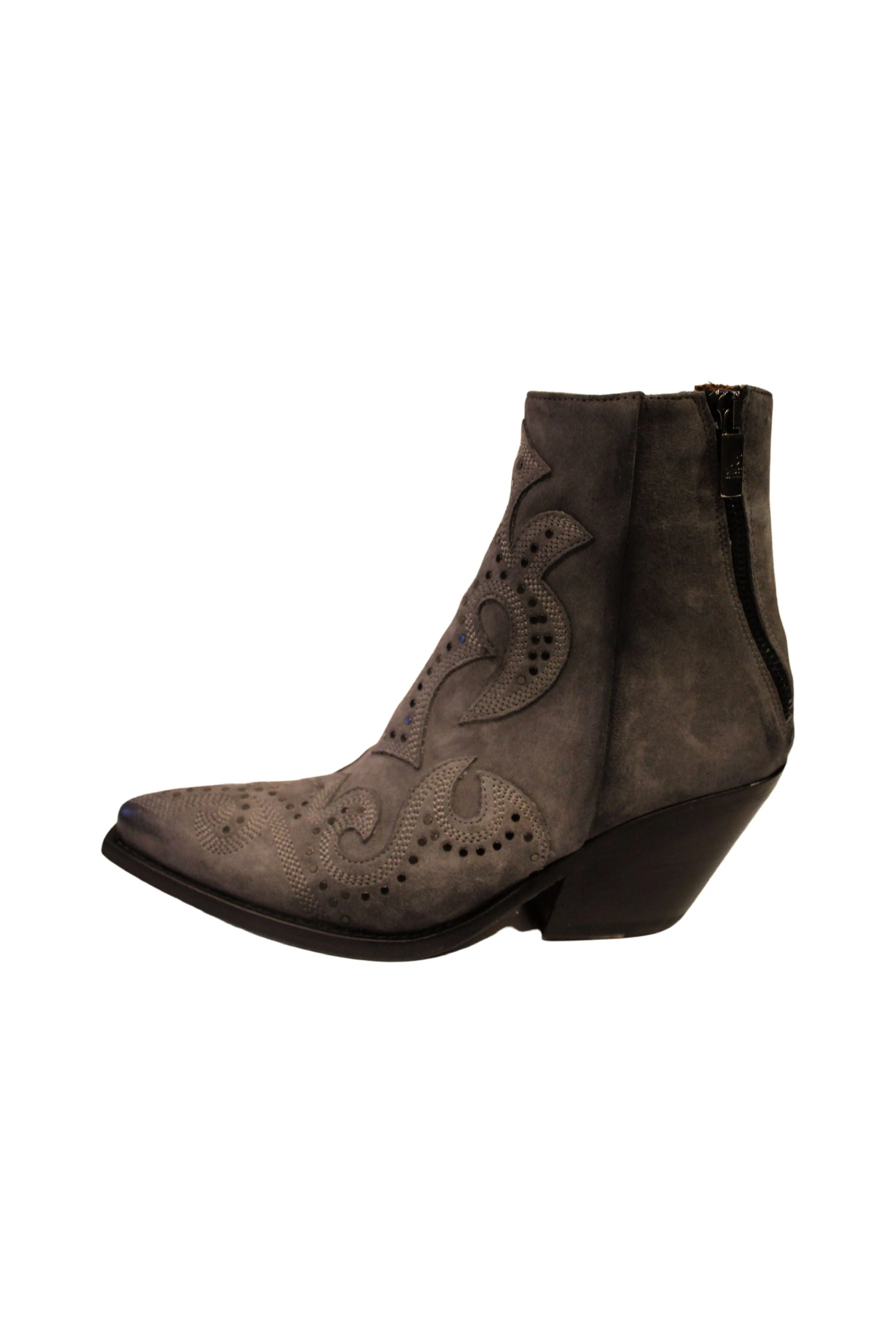 Jo Ghost Marion 3421-611 Western Ankle Boot | Crosta Asfalto (Grey) | Clearance Final Sale