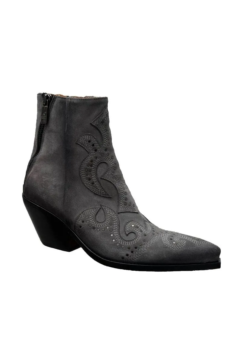 Jo Ghost Marion 3421-611 Western Ankle Boot | Crosta Asfalto (Grey) | Clearance Final Sale