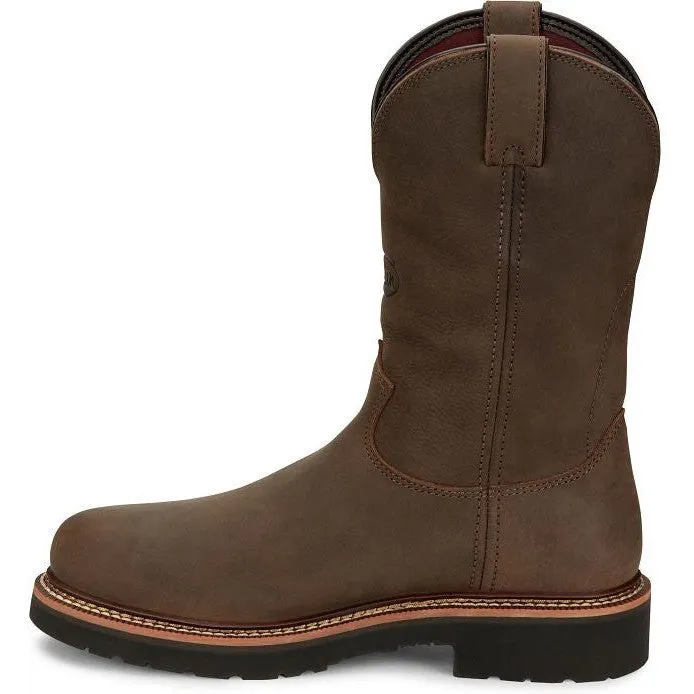 Justin Men's Carbide 11" WP Steel Toe Western Work Boot -Brown- OW4458