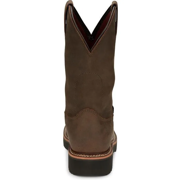 Justin Men's Carbide 11" WP Steel Toe Western Work Boot -Brown- OW4458