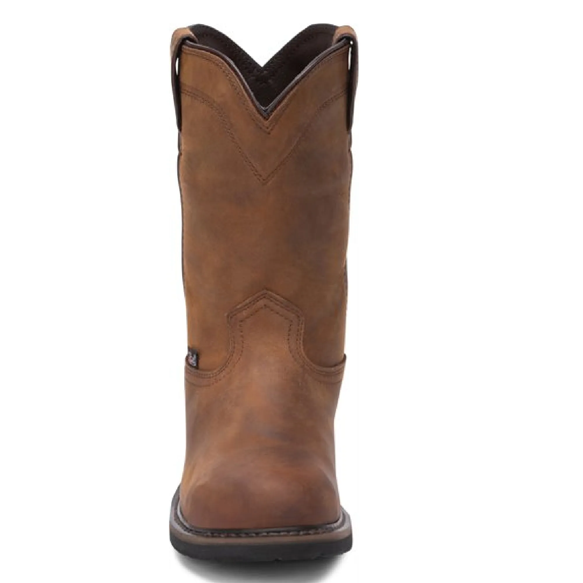 Justin Work Boots Mens Drywall Pull On | Style SE4961 Color Whiskey Brown