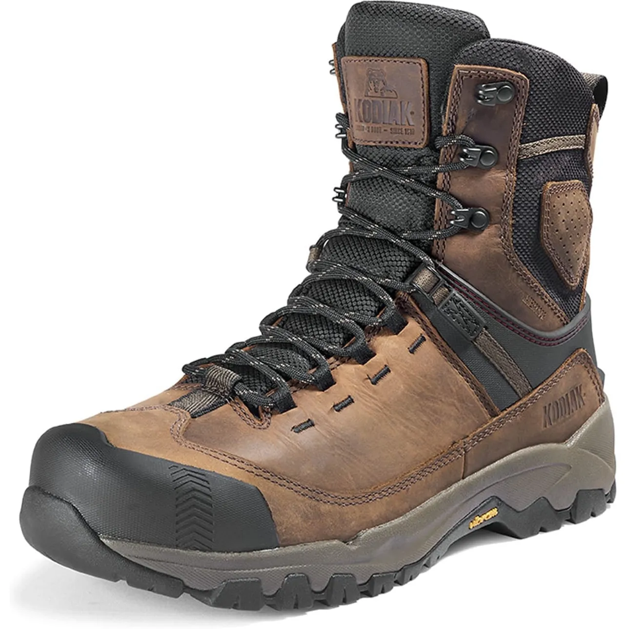 Kodiak Men's Quest Bound 8" Comp Toe WP Safety Work Boot -Brown- 4THHBN