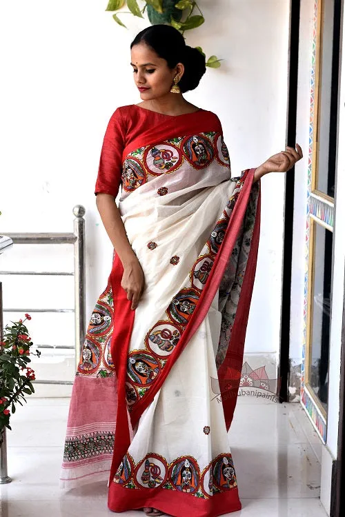 Madhubani Paints Shaadi Viddhi Madhubani Handpainted Saree