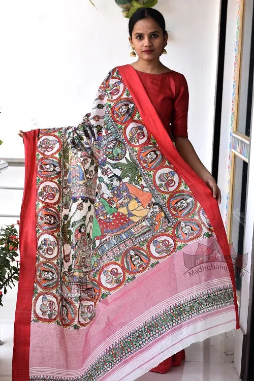 Madhubani Paints Shaadi Viddhi Madhubani Handpainted Saree