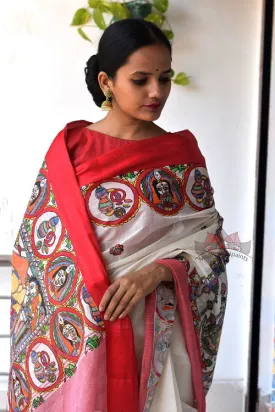 Madhubani Paints Shaadi Viddhi Madhubani Handpainted Saree