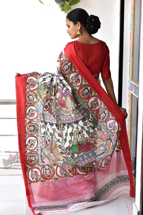 Madhubani Paints Shaadi Viddhi Madhubani Handpainted Saree