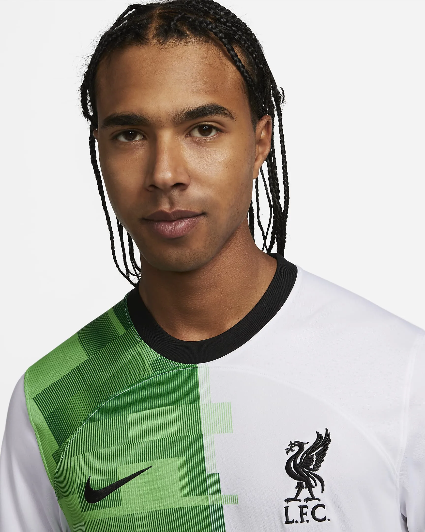 Maillot Extérieur Liverpool 2023/2024 - Blanc/Vert/Noir