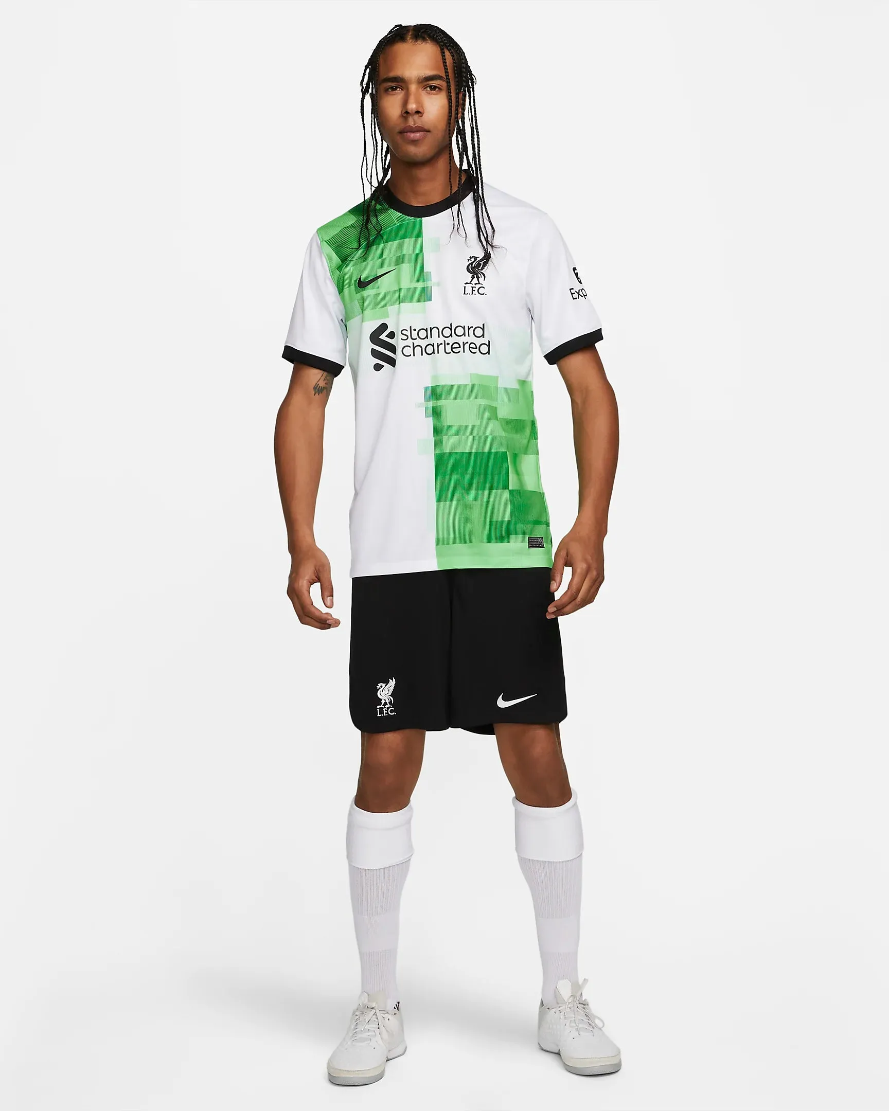 Maillot Extérieur Liverpool 2023/2024 - Blanc/Vert/Noir