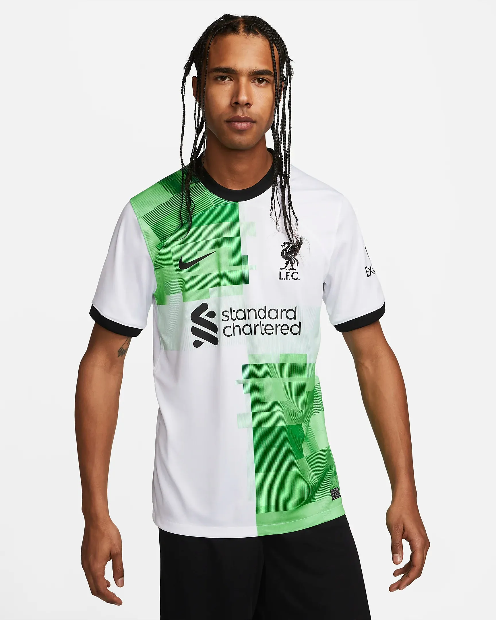 Maillot Extérieur Liverpool 2023/2024 - Blanc/Vert/Noir