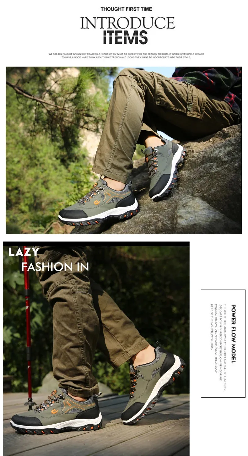 Men Travel Lightweight Hiking Sneakers