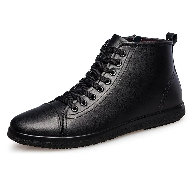 Men's Warm Lace-Up Ankle Boots