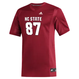 NC State Wolfpack Adidas #87 Red Football Jersey