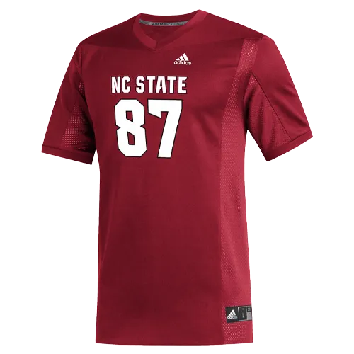 NC State Wolfpack Adidas #87 Red Football Jersey