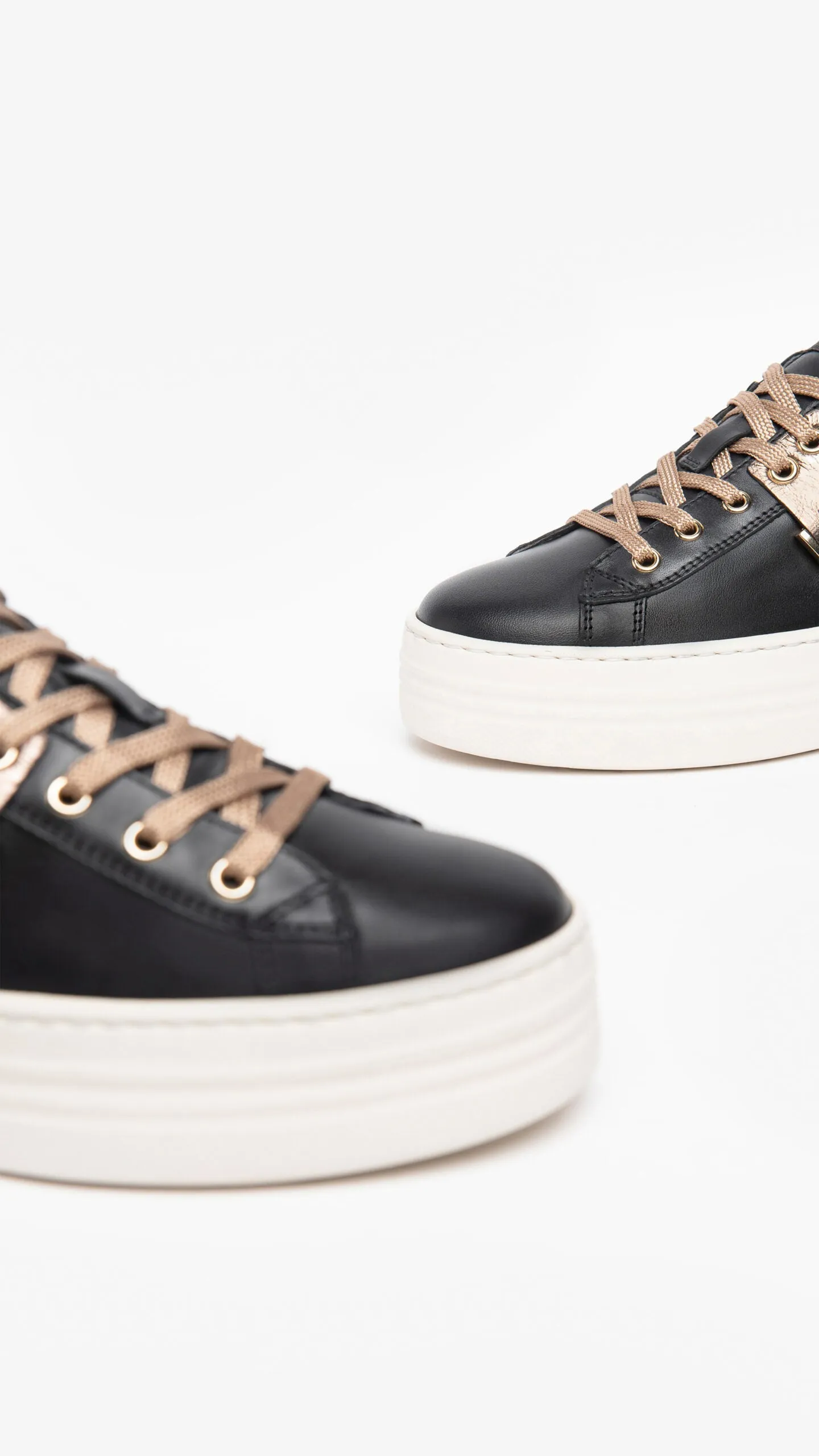 NEROGIARDINI WOMENS LEATHER SNEAKERS