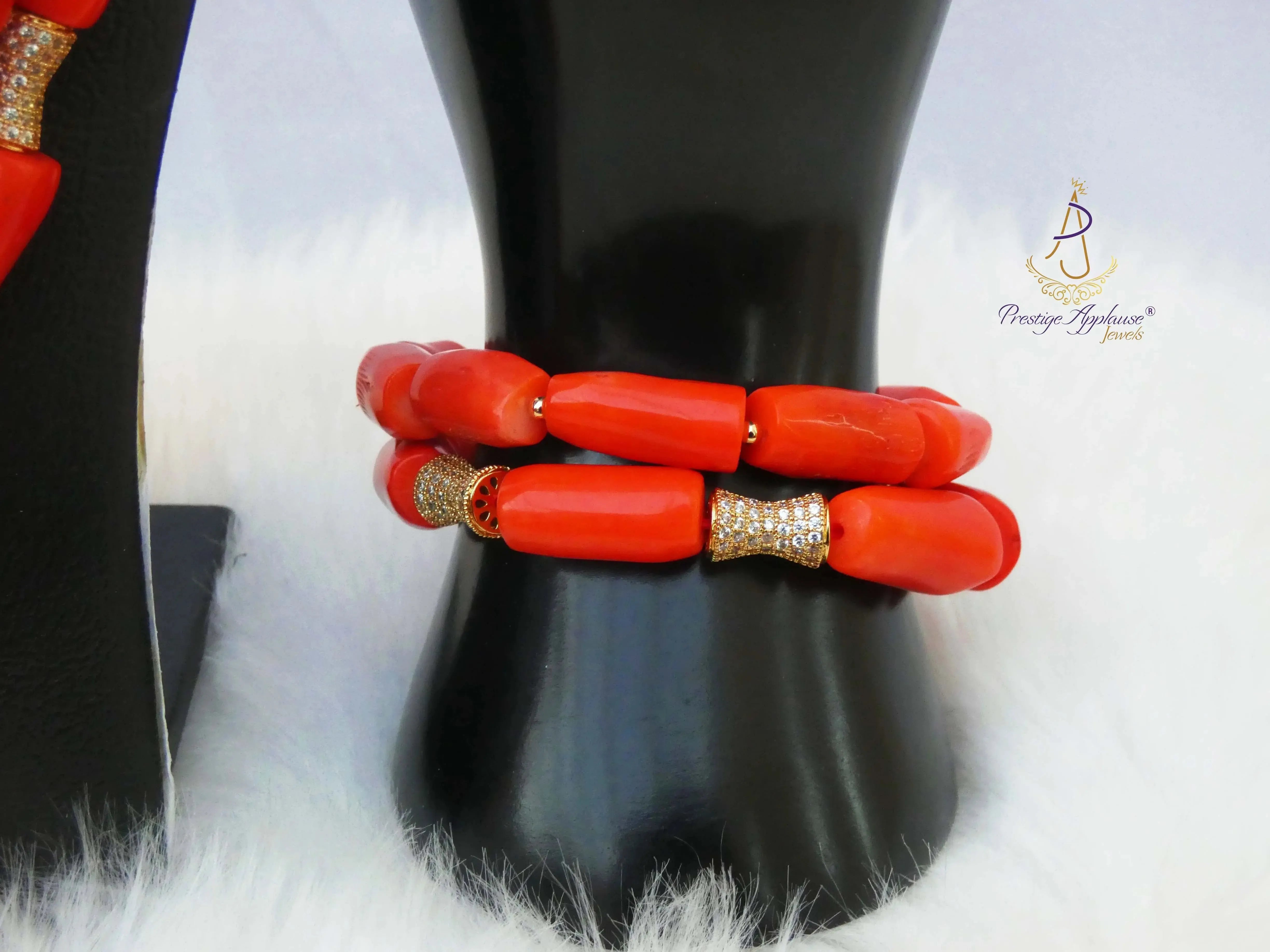 New Original Coral Design Bridal Party Groom Wedding Jewellery Set